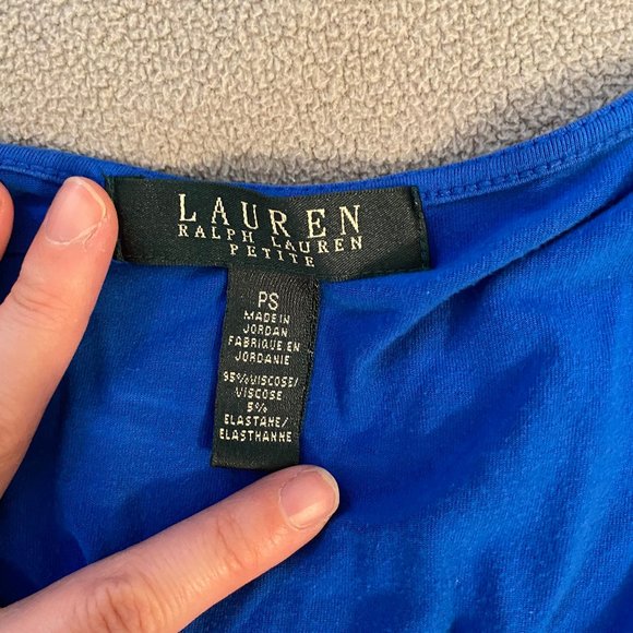 Ralph Lauren Blue Wrap sleeveless blouse - Picture 4 of 5